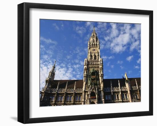 Exterior and Clock Tower of the Neues Rathaus, Munich, Bavaria, Germany-Ken Gillham-Framed Photographic Print