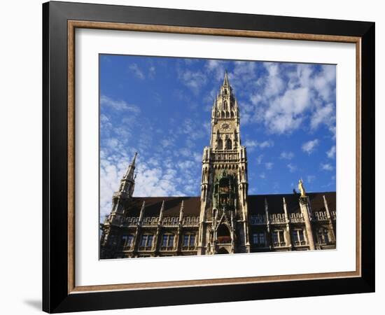 Exterior and Clock Tower of the Neues Rathaus, Munich, Bavaria, Germany-Ken Gillham-Framed Photographic Print