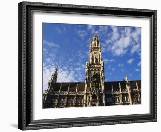 Exterior and Clock Tower of the Neues Rathaus, Munich, Bavaria, Germany-Ken Gillham-Framed Photographic Print