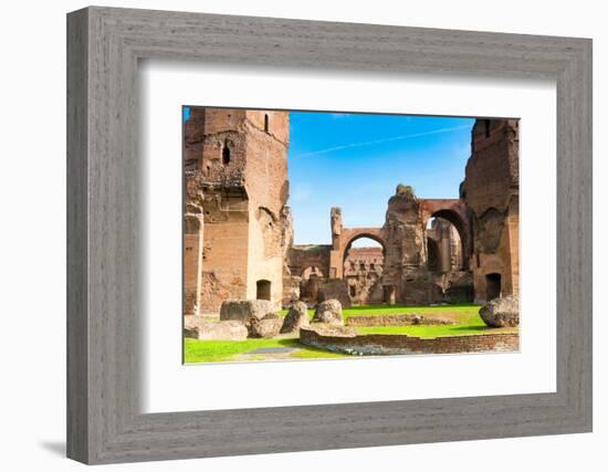 Exterior, Baths of Caracalla, UNESCO World Heritage Site, Rome, Latium (Lazio), Italy, Europe-Nico Tondini-Framed Photographic Print