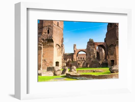 Exterior, Baths of Caracalla, UNESCO World Heritage Site, Rome, Latium (Lazio), Italy, Europe-Nico Tondini-Framed Photographic Print