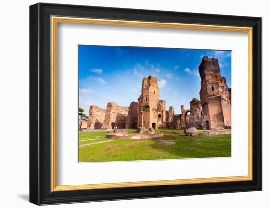 Exterior, Baths of Caracalla, UNESCO World Heritage Site, Rome, Latium (Lazio), Italy, Europe-Nico Tondini-Framed Photographic Print