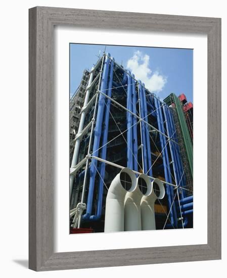 Exterior Detail of the Pompidou Centre, Beaubourg, Paris, France, Europe-Hans Peter Merten-Framed Photographic Print