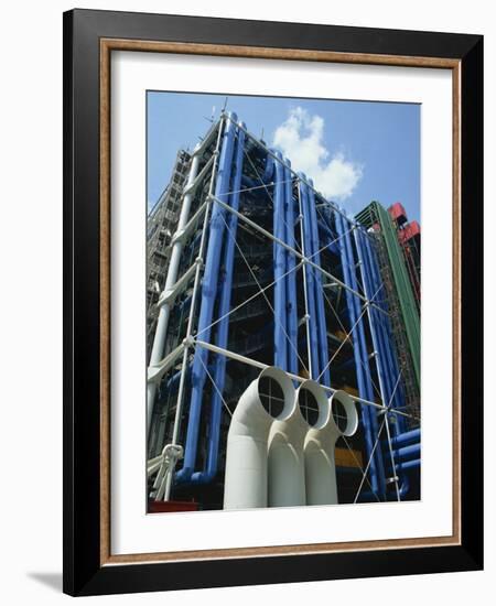 Exterior Detail of the Pompidou Centre, Beaubourg, Paris, France, Europe-Hans Peter Merten-Framed Photographic Print