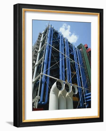 Exterior Detail of the Pompidou Centre, Beaubourg, Paris, France, Europe-Hans Peter Merten-Framed Photographic Print