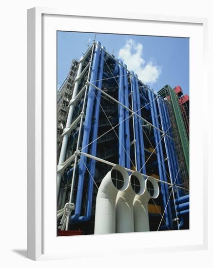 Exterior Detail of the Pompidou Centre, Beaubourg, Paris, France, Europe-Hans Peter Merten-Framed Photographic Print