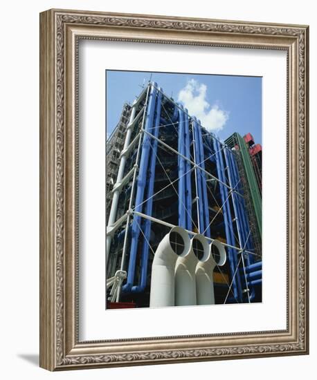 Exterior Detail of the Pompidou Centre, Beaubourg, Paris, France, Europe-Hans Peter Merten-Framed Photographic Print