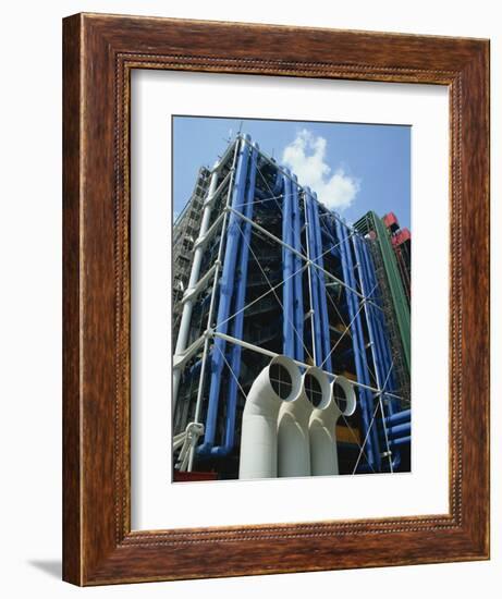 Exterior Detail of the Pompidou Centre, Beaubourg, Paris, France, Europe-Hans Peter Merten-Framed Photographic Print