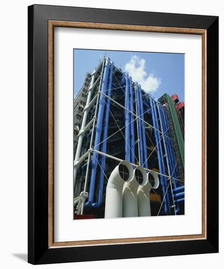 Exterior Detail of the Pompidou Centre, Beaubourg, Paris, France, Europe-Hans Peter Merten-Framed Photographic Print