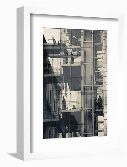 Exterior elevators at a museum, Museo Nacional Centro De Arte Reina Sofia, Atocha, Madrid, Spain-null-Framed Photographic Print