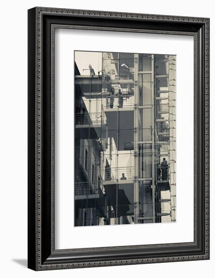 Exterior elevators at a museum, Museo Nacional Centro De Arte Reina Sofia, Atocha, Madrid, Spain-null-Framed Photographic Print