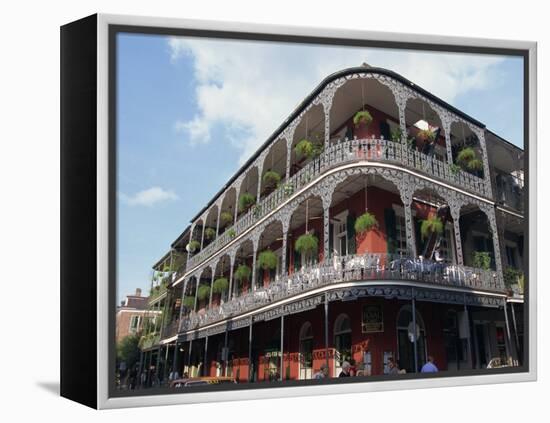 Exterior of a Building with Balconies, French Quarter Architecture, New Orleans, Louisiana, USA-Alison Wright-Framed Premier Image Canvas