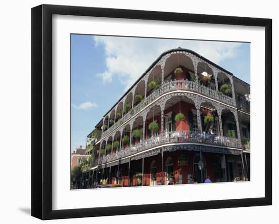 Exterior of a Building with Balconies, French Quarter Architecture, New Orleans, Louisiana, USA-Alison Wright-Framed Photographic Print