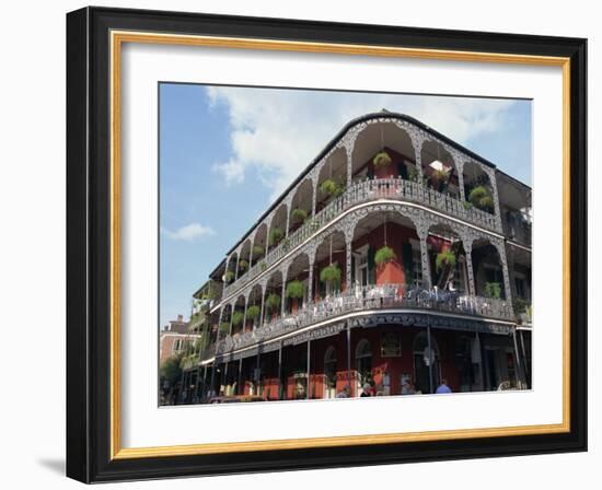 Exterior of a Building with Balconies, French Quarter Architecture, New Orleans, Louisiana, USA-Alison Wright-Framed Photographic Print