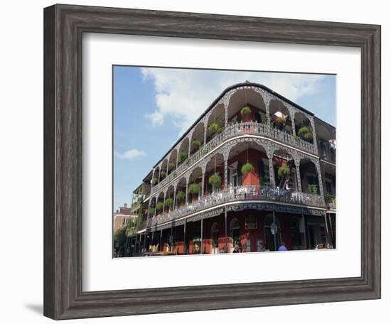 Exterior of a Building with Balconies, French Quarter Architecture, New Orleans, Louisiana, USA-Alison Wright-Framed Photographic Print