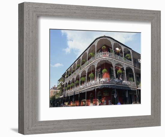 Exterior of a Building with Balconies, French Quarter Architecture, New Orleans, Louisiana, USA-Alison Wright-Framed Photographic Print