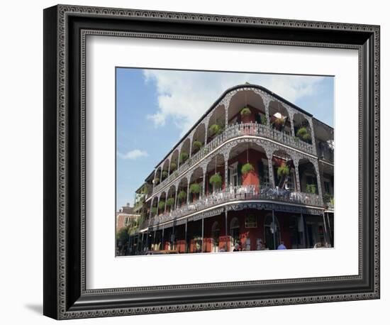 Exterior of a Building with Balconies, French Quarter Architecture, New Orleans, Louisiana, USA-Alison Wright-Framed Photographic Print