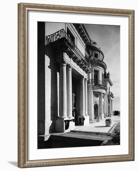 Exterior of a Mansion Called Carolands, Built by Mrs. Harriet Pullman Carolan Schermerhorn-Nat Farbman-Framed Photographic Print