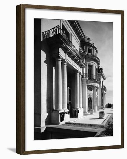 Exterior of a Mansion Called Carolands, Built by Mrs. Harriet Pullman Carolan Schermerhorn-Nat Farbman-Framed Photographic Print