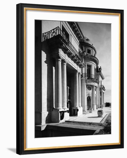 Exterior of a Mansion Called Carolands, Built by Mrs. Harriet Pullman Carolan Schermerhorn-Nat Farbman-Framed Photographic Print