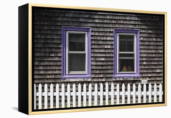 Exterior of a Shingle Carpenter Gothic (Gingerbread) Cottage with White Picket Fence-Julian Castle-Framed Stretched Canvas