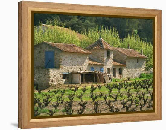 Exterior of a Stone Farmhouse in Vineyard Near Pierrefeu, Var, Provence, France, Europe-Michael Busselle-Framed Premier Image Canvas