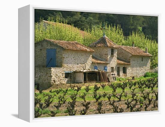 Exterior of a Stone Farmhouse in Vineyard Near Pierrefeu, Var, Provence, France, Europe-Michael Busselle-Framed Premier Image Canvas