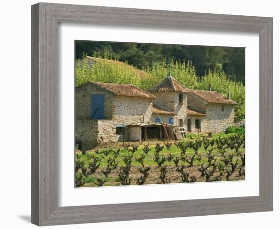 Exterior of a Stone Farmhouse in Vineyard Near Pierrefeu, Var, Provence, France, Europe-Michael Busselle-Framed Photographic Print