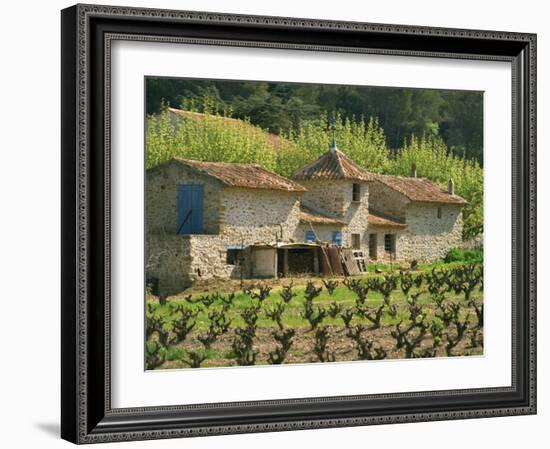 Exterior of a Stone Farmhouse in Vineyard Near Pierrefeu, Var, Provence, France, Europe-Michael Busselle-Framed Photographic Print