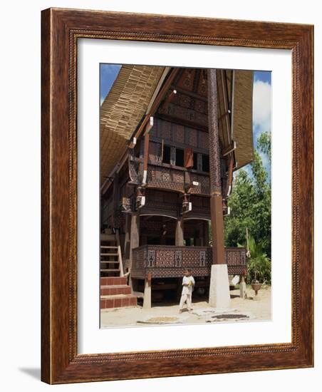 Exterior of a Traditional Decorated Toraja House, Sulawesi, Indonesia, Southeast Asia-Harding Robert-Framed Photographic Print