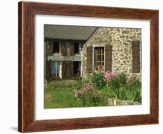 Exterior of a Village House at Wallers Trelon in Picardie, France, Europe-Michael Busselle-Framed Photographic Print