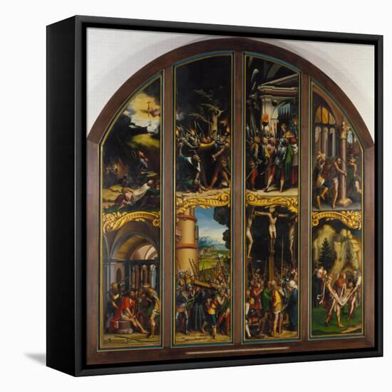 Exterior of a Winged Altar with Eight Scenes Form the Passion of Christ, C. 1524-Hans Holbein the Younger-Framed Premier Image Canvas