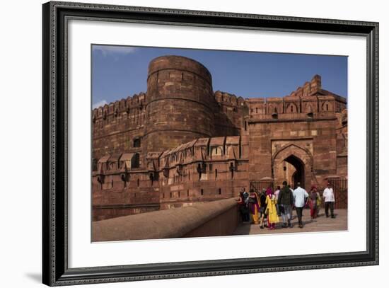 Exterior of Agra Fort, UNESCO World Heritage Site, Agra, Uttar Pradesh, India, Asia-Ben Pipe-Framed Photographic Print