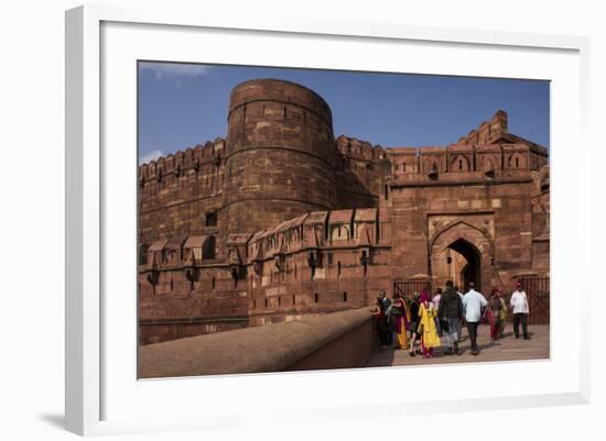 Exterior of Agra Fort, UNESCO World Heritage Site, Agra, Uttar Pradesh, India, Asia-Ben Pipe-Framed Photographic Print