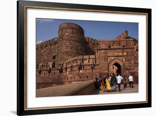 Exterior of Agra Fort, UNESCO World Heritage Site, Agra, Uttar Pradesh, India, Asia-Ben Pipe-Framed Photographic Print