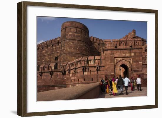 Exterior of Agra Fort, UNESCO World Heritage Site, Agra, Uttar Pradesh, India, Asia-Ben Pipe-Framed Photographic Print