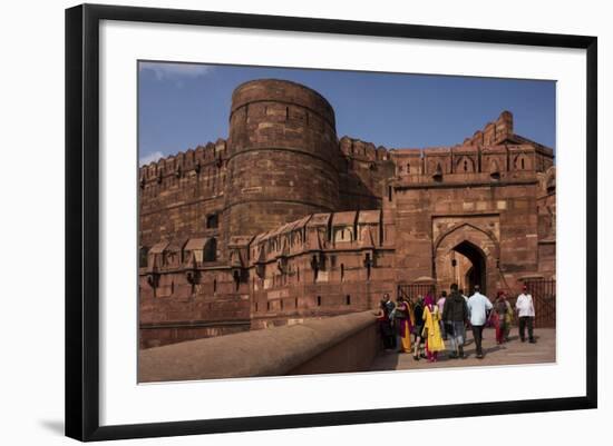 Exterior of Agra Fort, UNESCO World Heritage Site, Agra, Uttar Pradesh, India, Asia-Ben Pipe-Framed Photographic Print