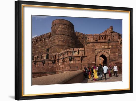 Exterior of Agra Fort, UNESCO World Heritage Site, Agra, Uttar Pradesh, India, Asia-Ben Pipe-Framed Photographic Print