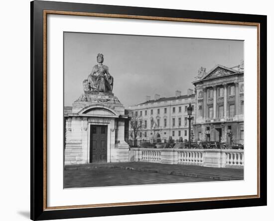 Exterior of American Embassy and Corner of Hotel Crillon at Right-null-Framed Photographic Print