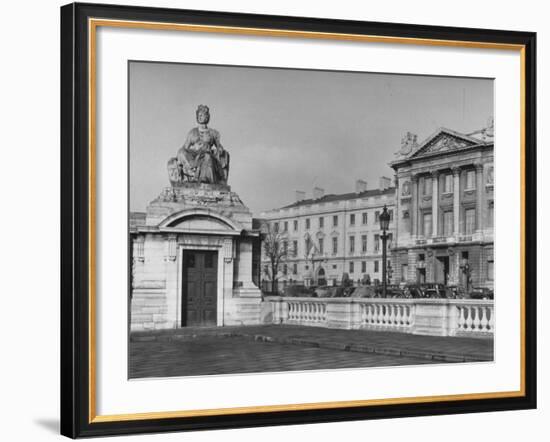 Exterior of American Embassy and Corner of Hotel Crillon at Right-null-Framed Photographic Print