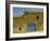 Exterior of an Adobe House with a Tile Roof and Blue Door, Salamanca, Castile Leon, Spain-Michael Busselle-Framed Photographic Print