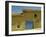 Exterior of an Adobe House with a Tile Roof and Blue Door, Salamanca, Castile Leon, Spain-Michael Busselle-Framed Photographic Print