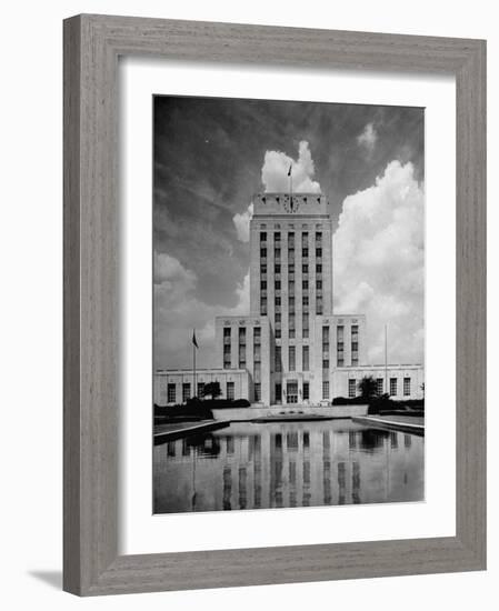 Exterior of City Hall in Houston-Dmitri Kessel-Framed Photographic Print