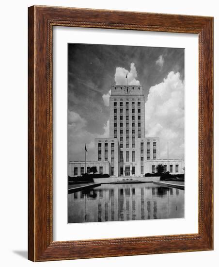 Exterior of City Hall in Houston-Dmitri Kessel-Framed Photographic Print