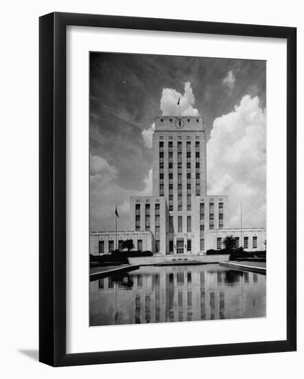 Exterior of City Hall in Houston-Dmitri Kessel-Framed Photographic Print