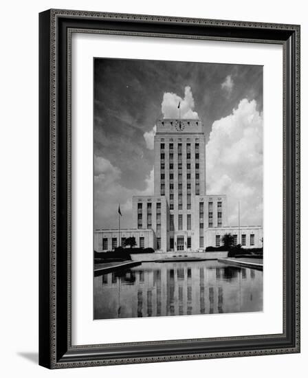 Exterior of City Hall in Houston-Dmitri Kessel-Framed Photographic Print