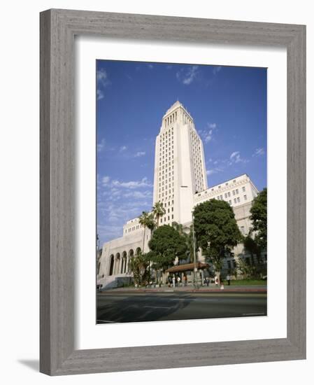 Exterior of City Hall, Los Angeles, California, United States of America (Usa), North America-Tony Gervis-Framed Photographic Print