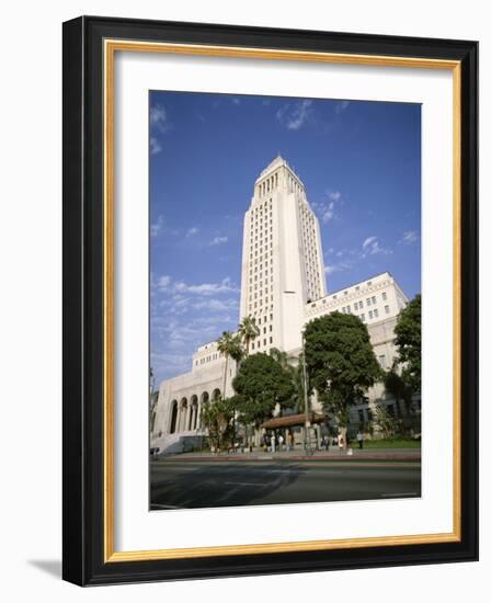 Exterior of City Hall, Los Angeles, California, United States of America (Usa), North America-Tony Gervis-Framed Photographic Print