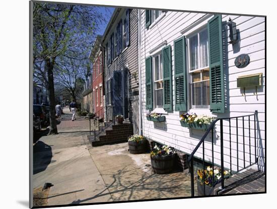 Exterior of Houses on a Typical Street, Annapolis, Maryland, USA-I Vanderharst-Mounted Photographic Print