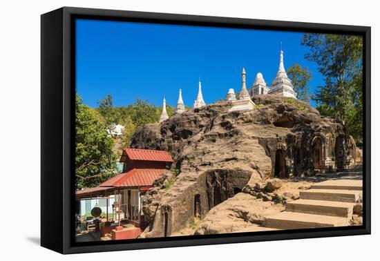 Exterior of Hpo Win Daung Caves (Phowintaung Caves), Monywa, Myanmar (Burma)-Jan Miracky-Framed Premier Image Canvas